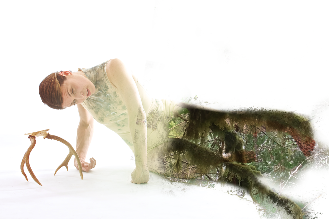 Nijinski faune creature woman with branches as legs